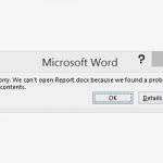recover a corrupt word document